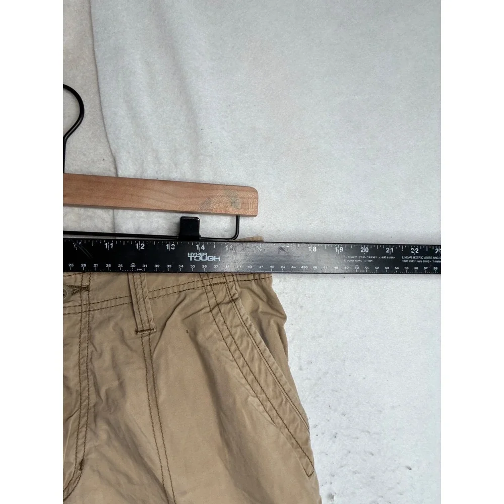Lee Dungarees Mens Tan Cargo Shorts Size 33 Khaki Utility Workwear Distressed